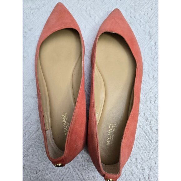 Michael Kors Coral Suede Pointed Toe Flats Size 10M - Picture 1 of 9